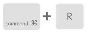 Command and R keys.Image