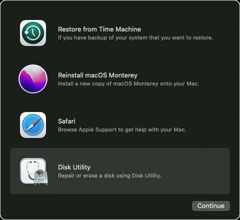 Select disk utility image.Image