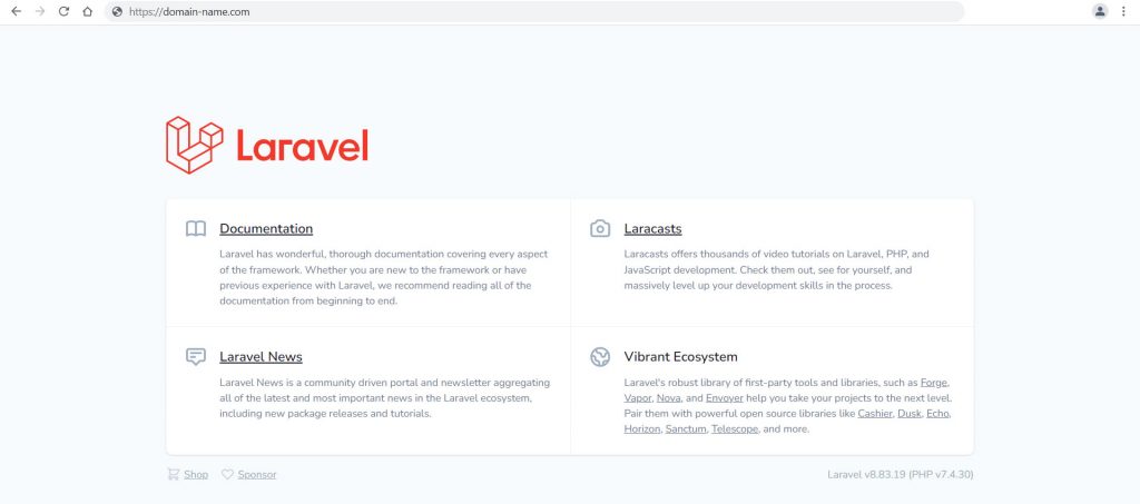 example laravel project live