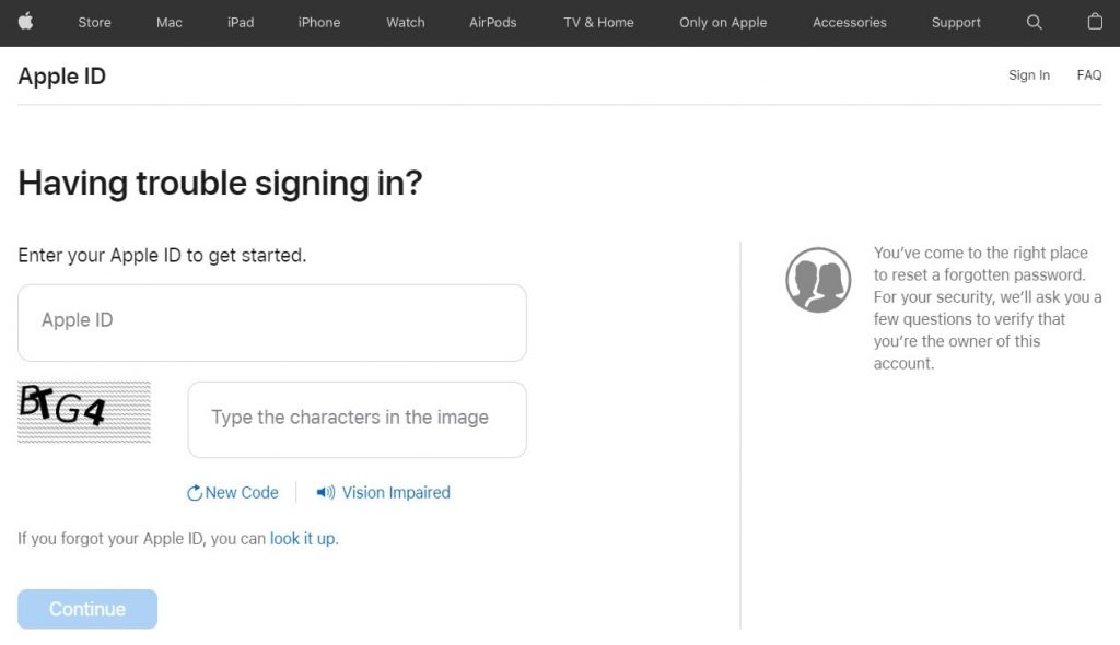 Trouble signing in image