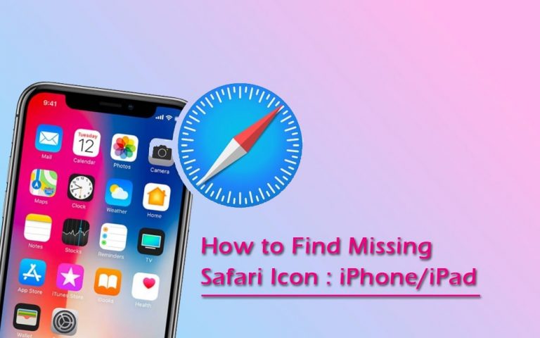 safari icon missing on ipad