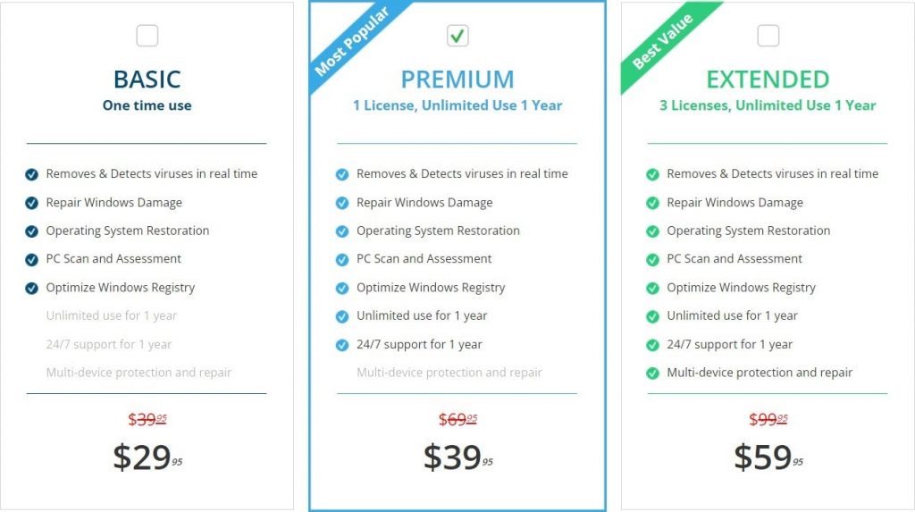 Restoro Plans and pricing image