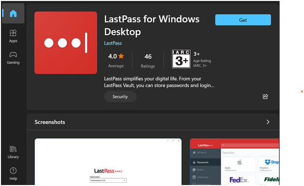 lastpass installation for windows step 1