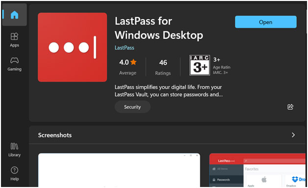 lastpass installation for windows step 2